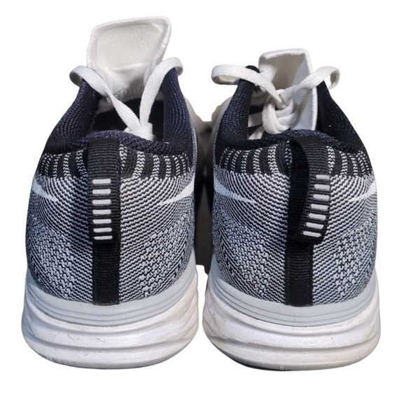 NIKE Womens Flyknit Lunar 2 in Wolf Grey/Black/White, Size 8.5 - Picture 4 of 5